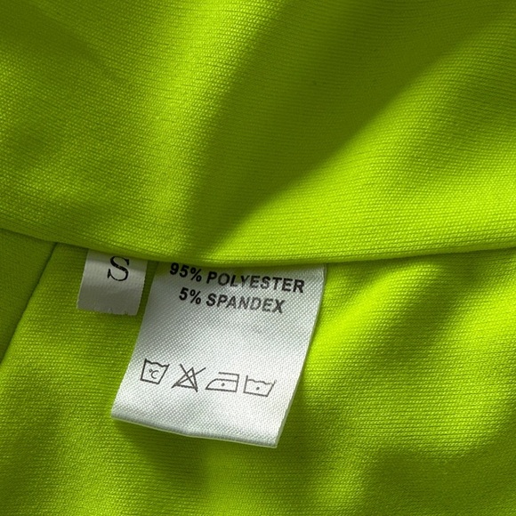 Vibrant Lime Green Crop Top Sz SM - Picture 2 of 4